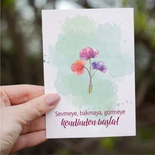 Kendinden Başla Motto Kartı